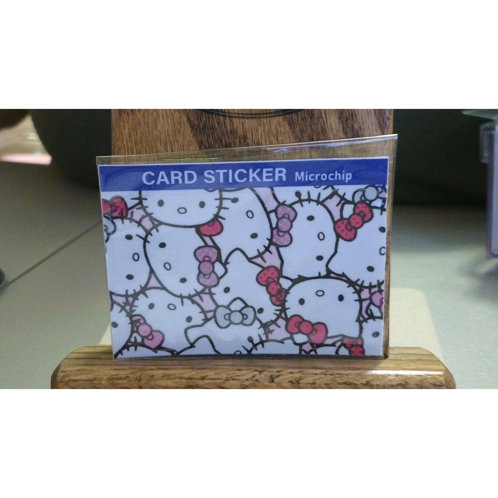#HK-1078 Hello kitty Credit Card Sticker - White & Pink